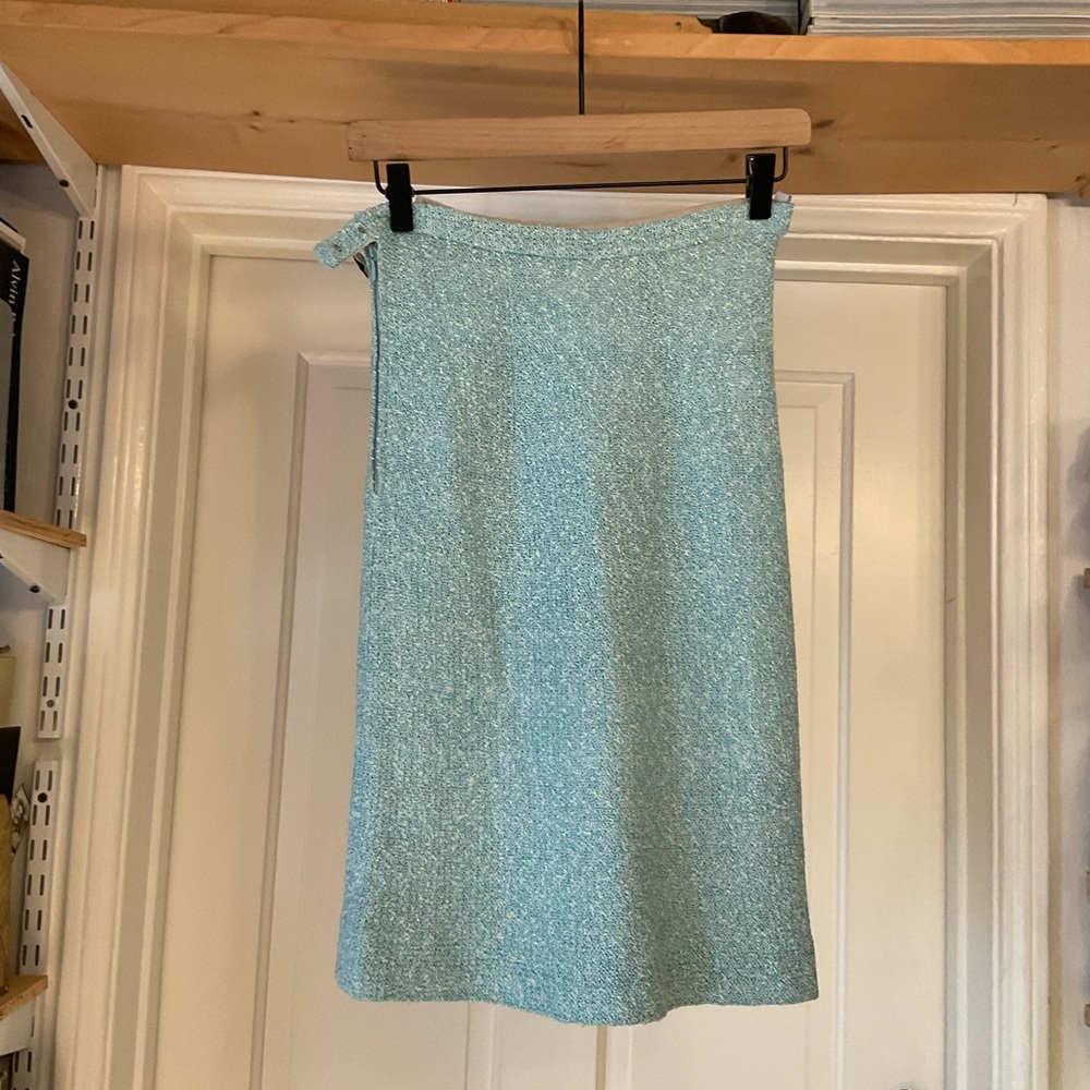 Vintage 60s/70s  Sky Blue A-Line Skirt